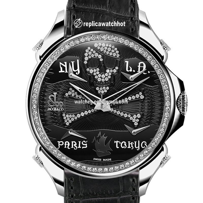 Jacob & Co. Five Time Zone Mens watch Unisex Quartz Steel PZ500.10.RO.NQ.A