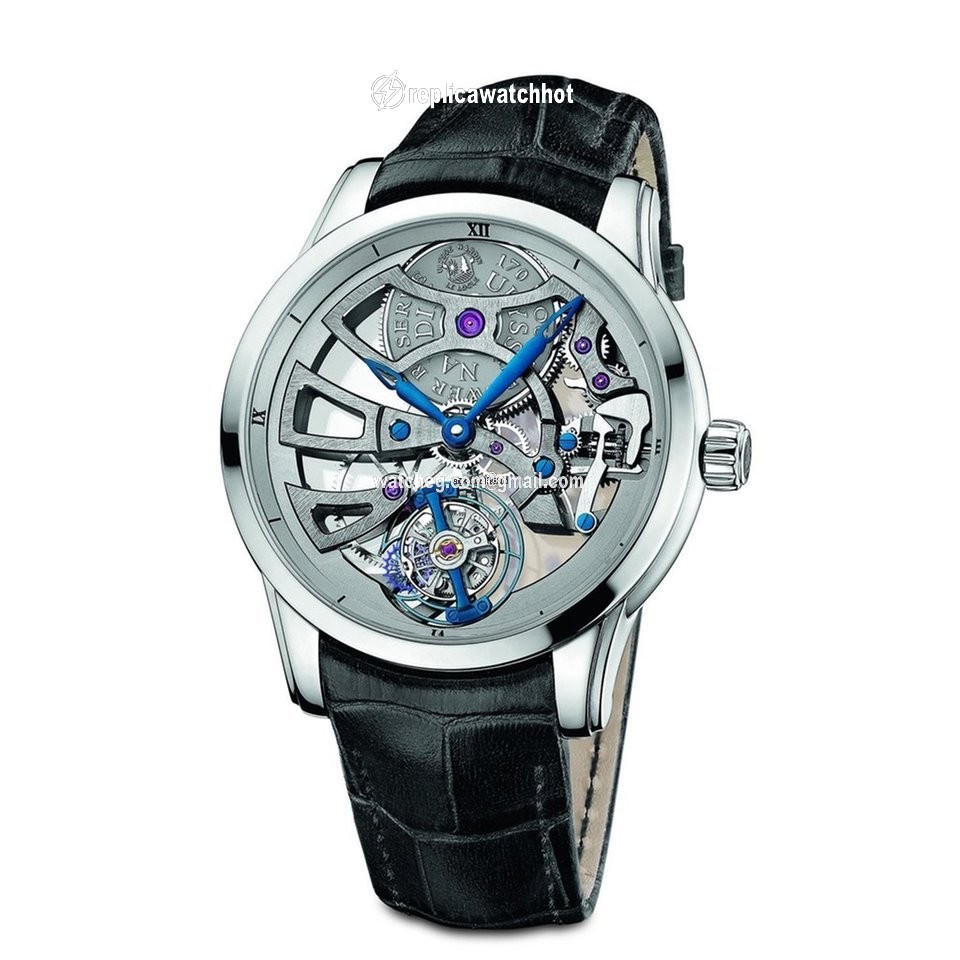 Ulysse Nardin Classic Skeleton Tourbillon Mens watch Unisex Manual winding White gold 1700-129