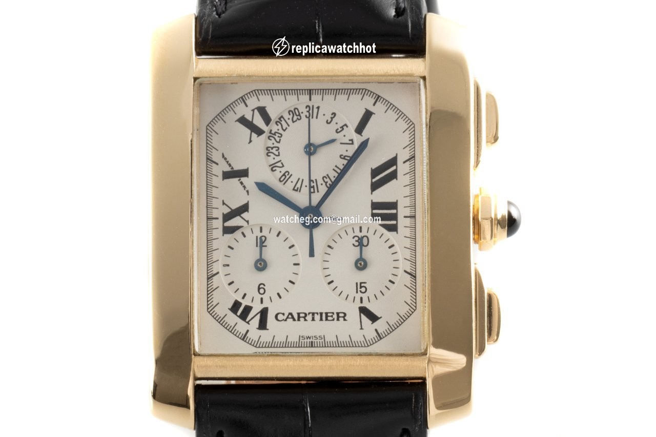 Cartier Tank Francaise Mens watch Unisex Quartz Yellow gold 1830