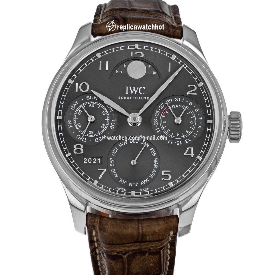 IWC Portuguese Perpetual Calendar Mens watch Unisex Automatic White gold IW503301