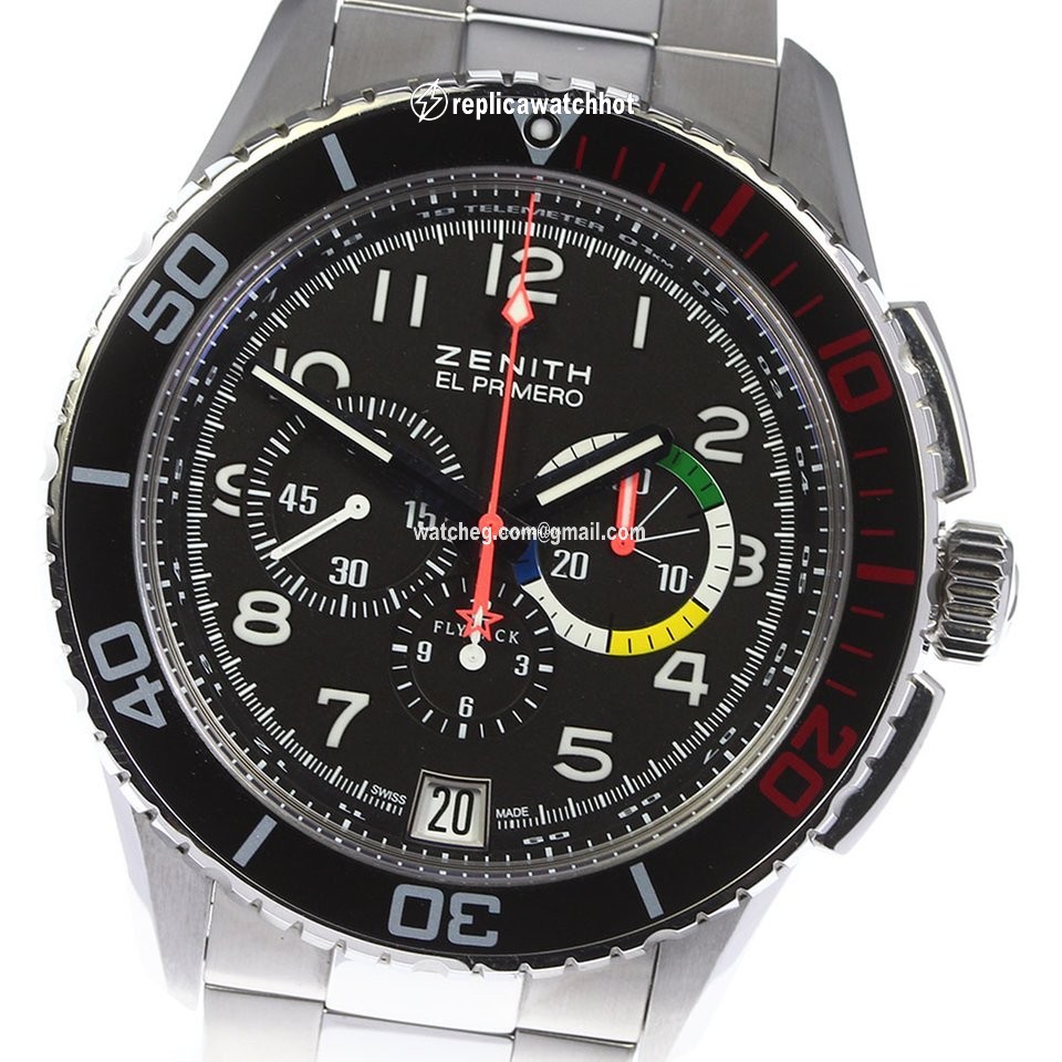 Zenith El Primero Stratos Flyback Mens watch Unisex Automatic Steel 03.2061.405