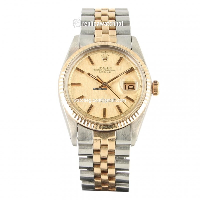 Rolex Datejust 36 Mens watch Unisex Gold Steel Automatic 1601 3