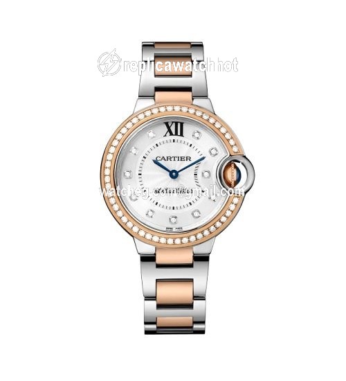 Cartier Ballon Bleu 33mm Womens watch Automatic Gold Steel WE902077