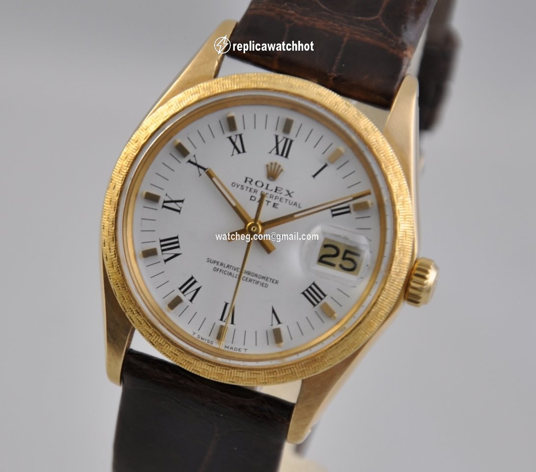 Rolex Oyster Perpetual Date Mens watch Unisex Yellow gold Automatic 1514