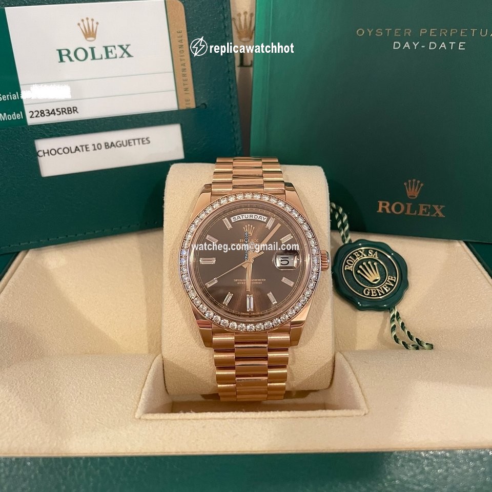 Rolex Day-Date 40 Mens watch Unisex Rose gold Automatic 228345RBR-0006