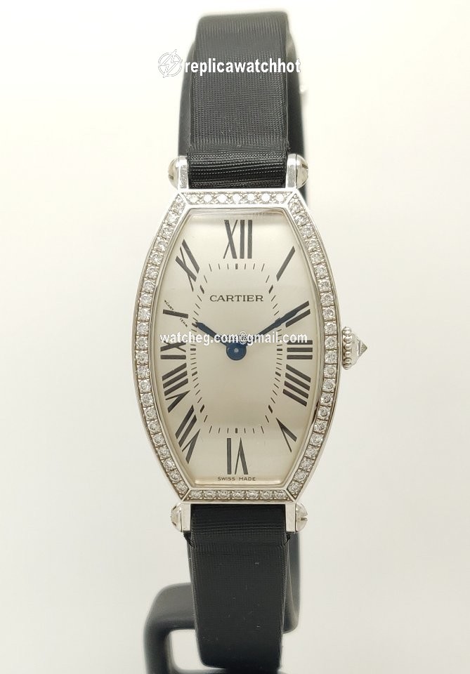 Cartier Tonneau Womens watch Manual winding White gold 2711