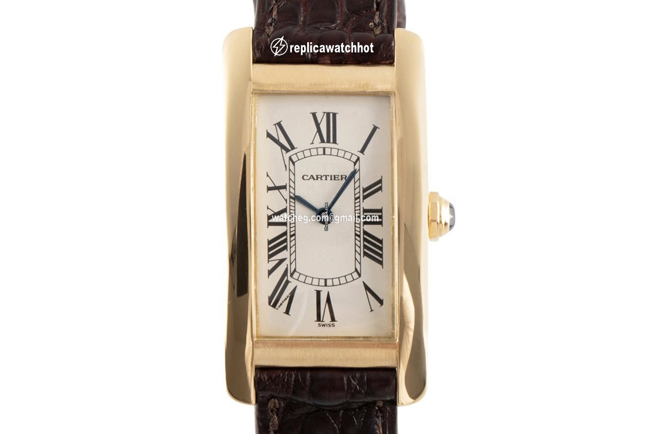 Cartier Tank Americaine Mens watch Unisex Quartz Yellow gold 1720