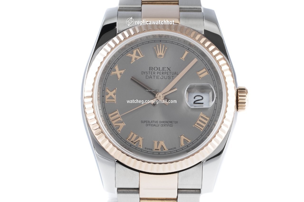Rolex Datejust 36 Mens watch Unisex Gold Steel Automatic 116231