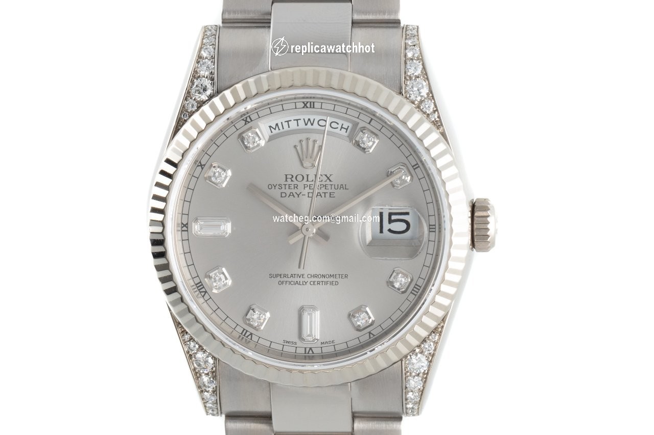 Rolex Day-Date 36 Mens watch Unisex White gold Automatic 118339