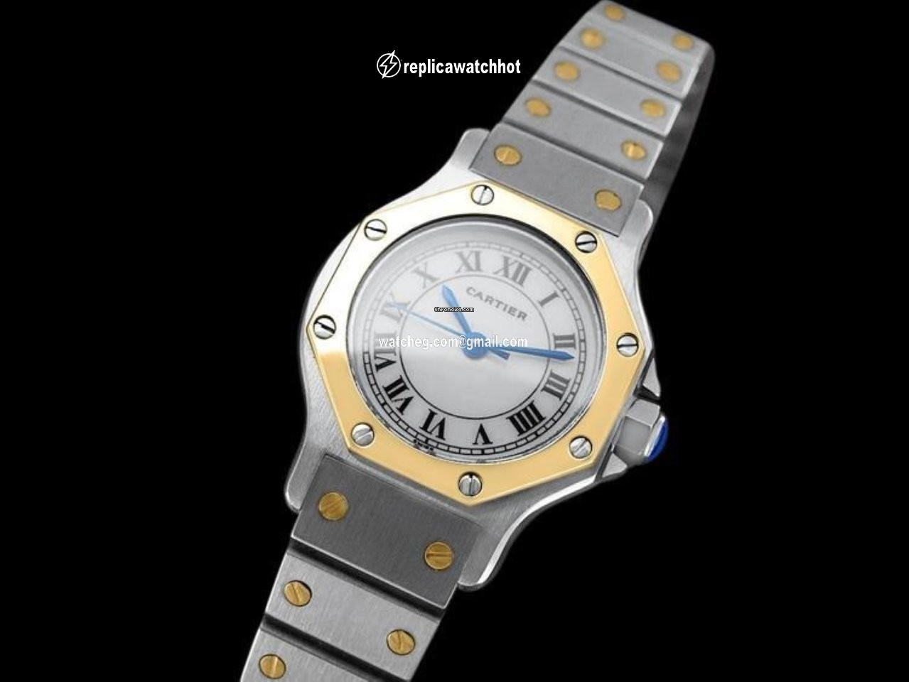Cartier Mens watch Unisex Automatic Gold Steel 8437ST