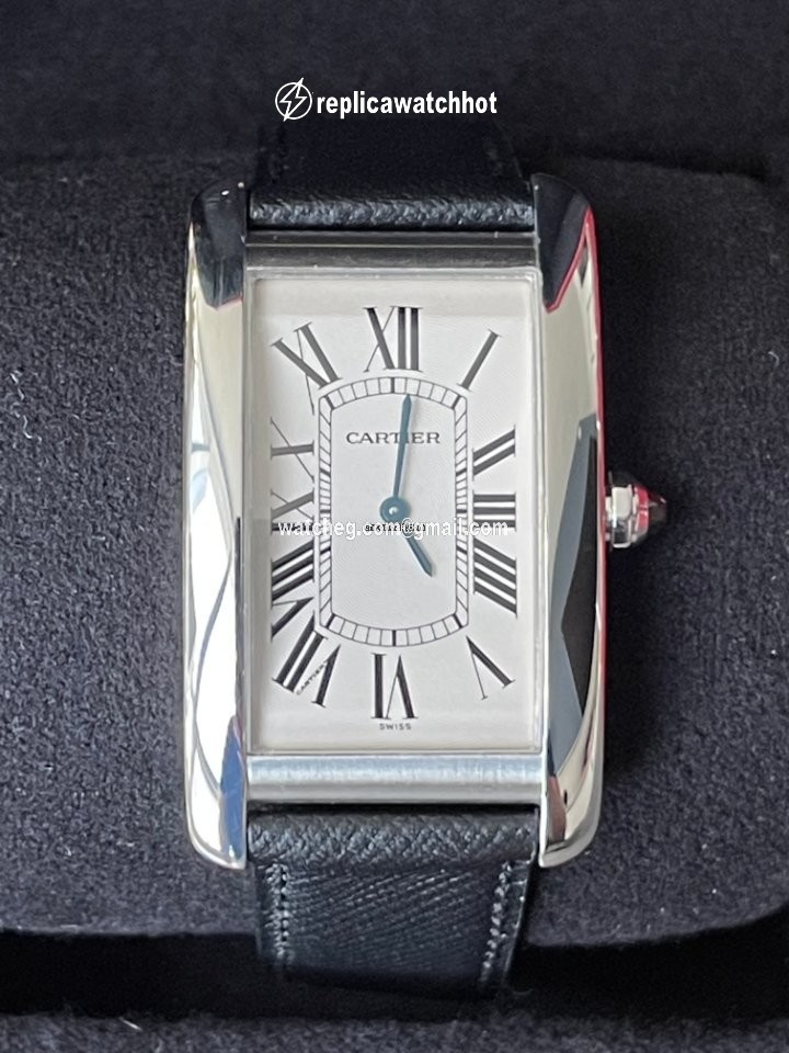 Cartier Tank Americaine Mens watch Unisex Manual winding Platinum 1734