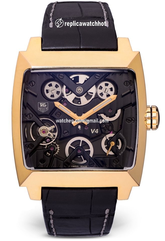 TAG Heuer Monaco V4 Mens watch Unisex Automatic Rose gold WAW2040.FC6288