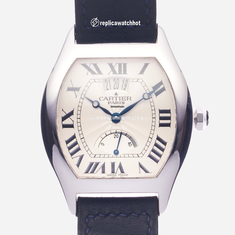 Cartier Tortue Mens watch Unisex Manual winding White gold 2688G