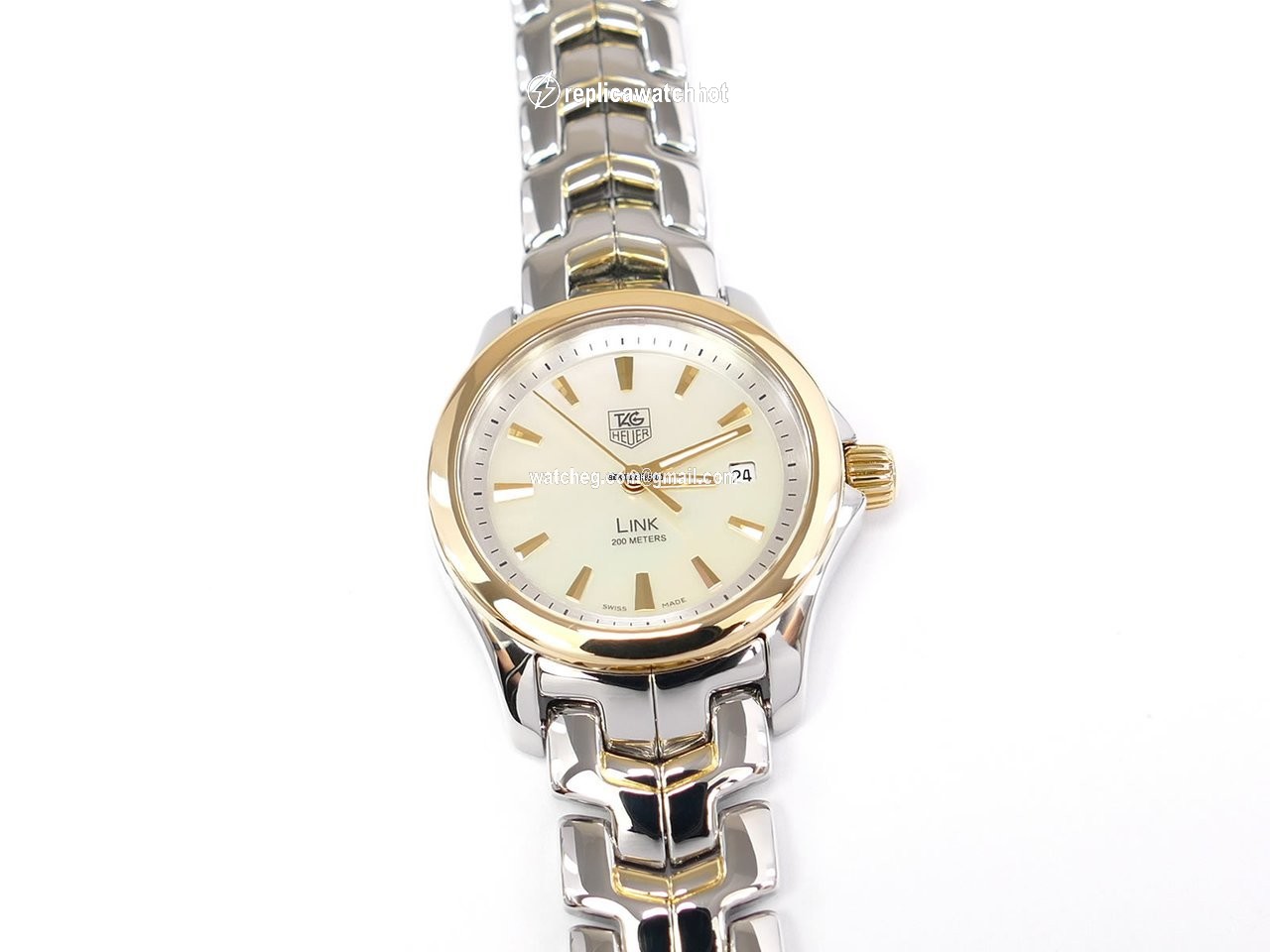 TAG Heuer Link Lady Womens watch Quartz Gold Steel WJF1352.BB0581