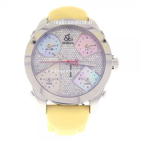 Jacob & Co. Five Time Zone Mens watch Unisex Quartz Steel JCM44
