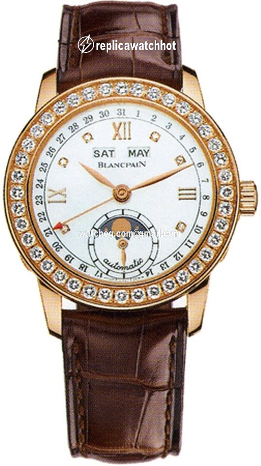 Blancpain Leman Moonphase Womens watch Rose gold 2360-2991A-55