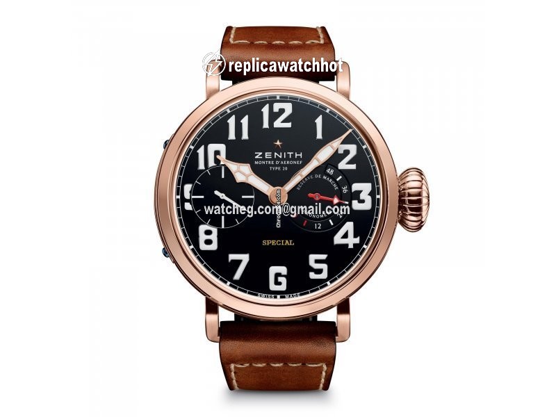 Zenith Pilot Mens watch Unisex Manual winding Rose gold 18.2420.5011-21.C723