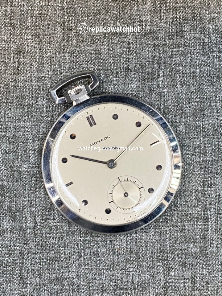 Movado Mens watch Unisex Manual winding Platinum Movado Pocket Watch Platinum