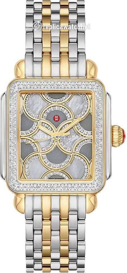 Michele Deco Womens watch Quartz Yellow gold MWW06T000225