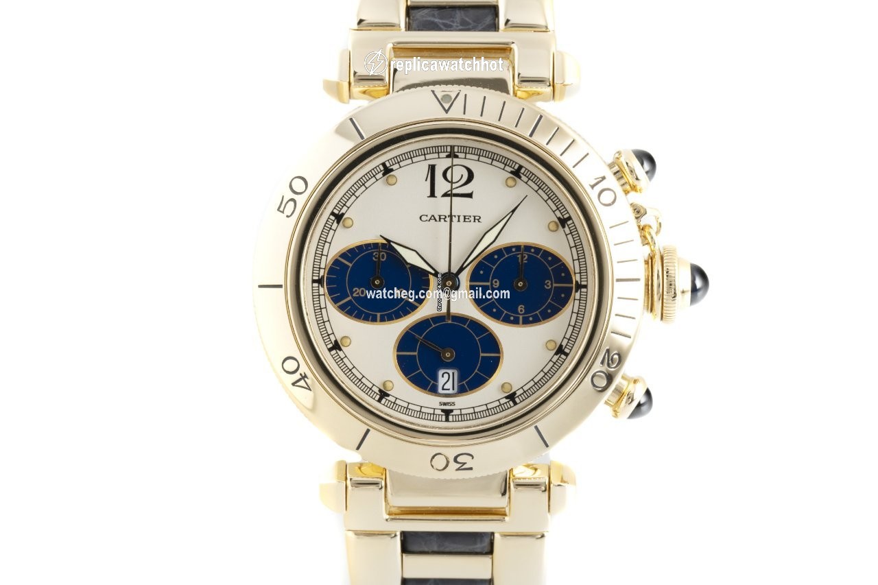 Cartier Pasha Mens watch Unisex Quartz Yellow gold 30009