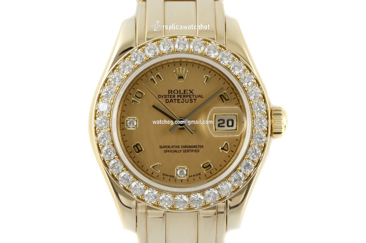 Rolex Lady-Datejust Pearlmaster Womens watch Yellow gold Automatic 80298