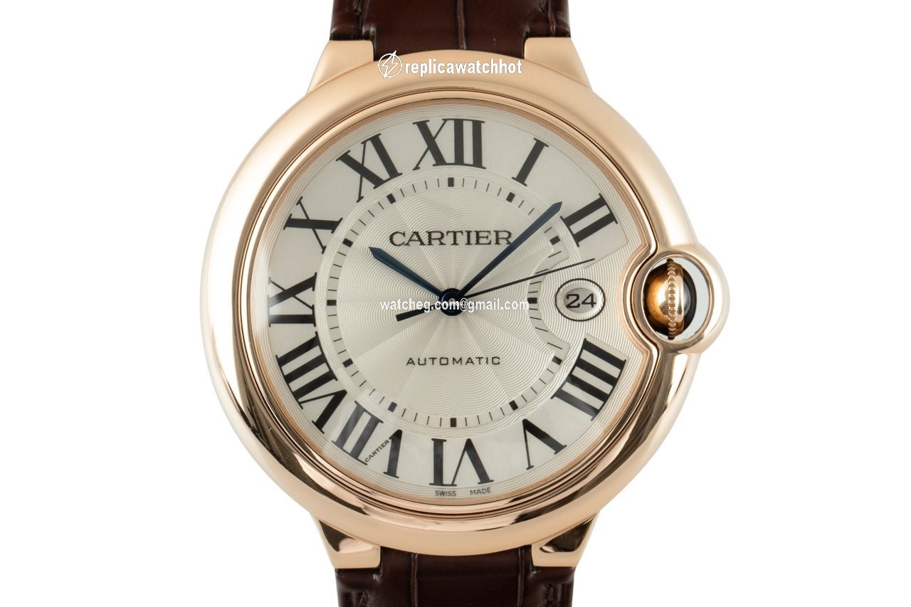 Cartier Ballon Bleu 42mm Mens watch Unisex Automatic Red gold W6900651