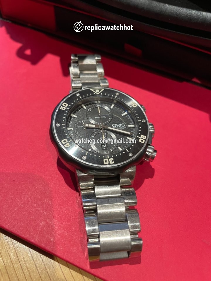 Oris ProDiver Chronograph Mens watch Unisex Automatic Titanium 01 674 7630 7154-Set