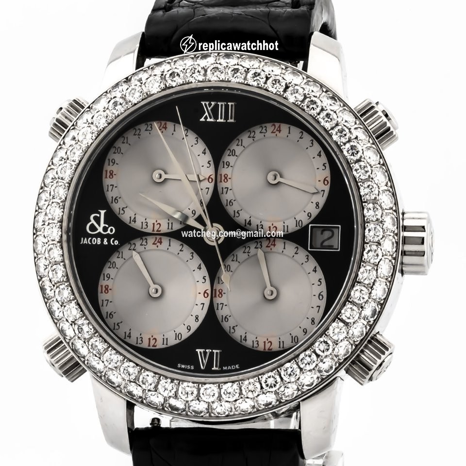 Jacob & Co. Five Time Zone Mens watch Unisex Automatic Steel H 24
