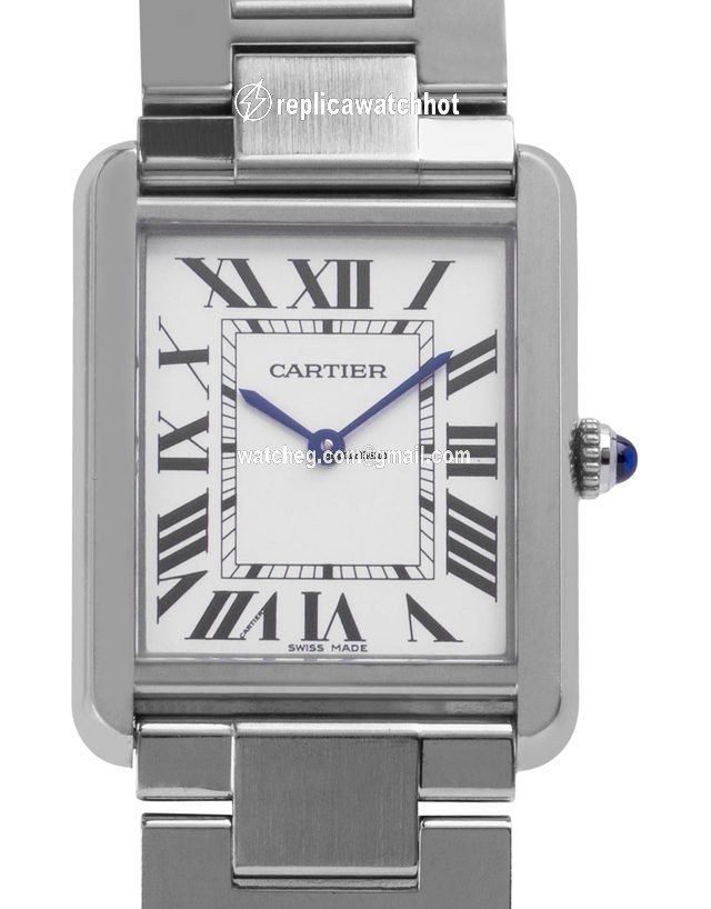 Cartier Tank Solo Mens watch Unisex Quartz Steel W5200014 3169