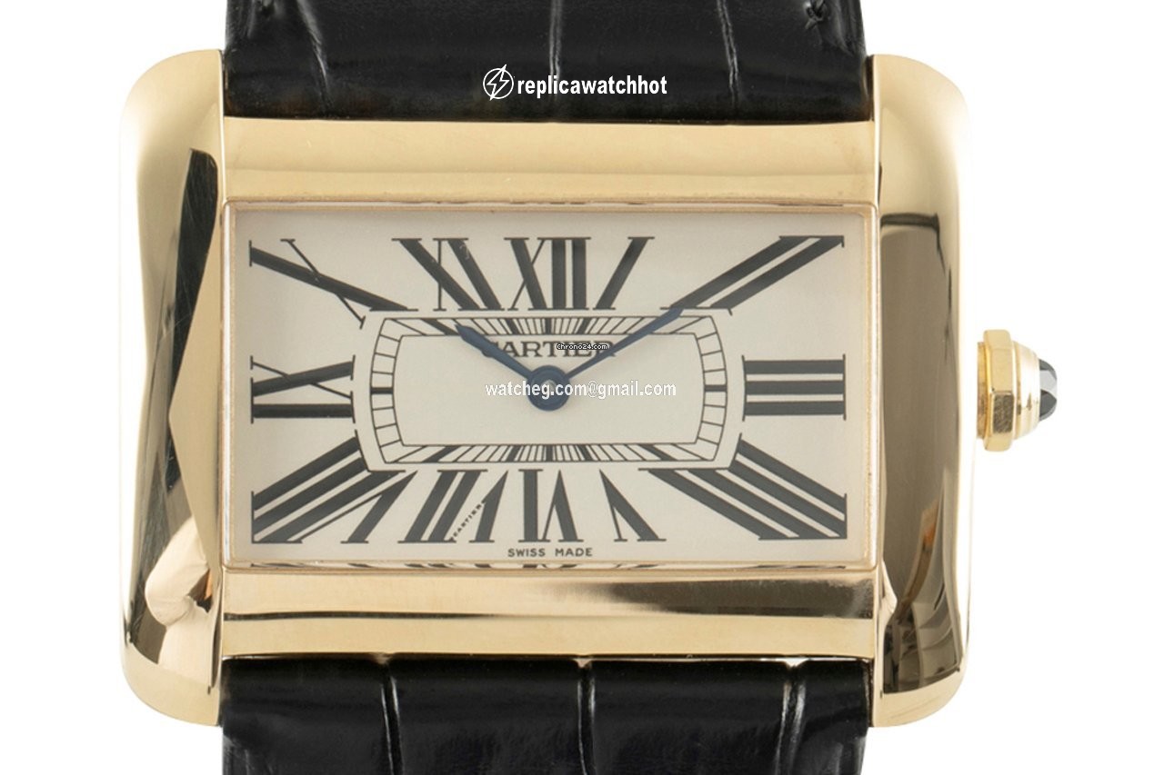 Cartier Tank Divan Womens watch Quartz Yellow gold 2602