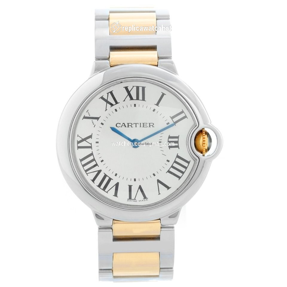Cartier Ballon Bleu 36mm Mens watch Unisex Quartz Steel W69008Z3 3005