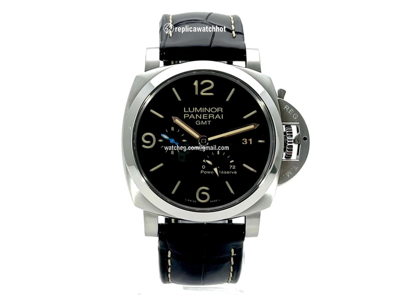 Panerai Luminor 1950 3 Days GMT Power Reserve Automatic Mens watch Unisex Automatic Steel PAM01321  PAM1321