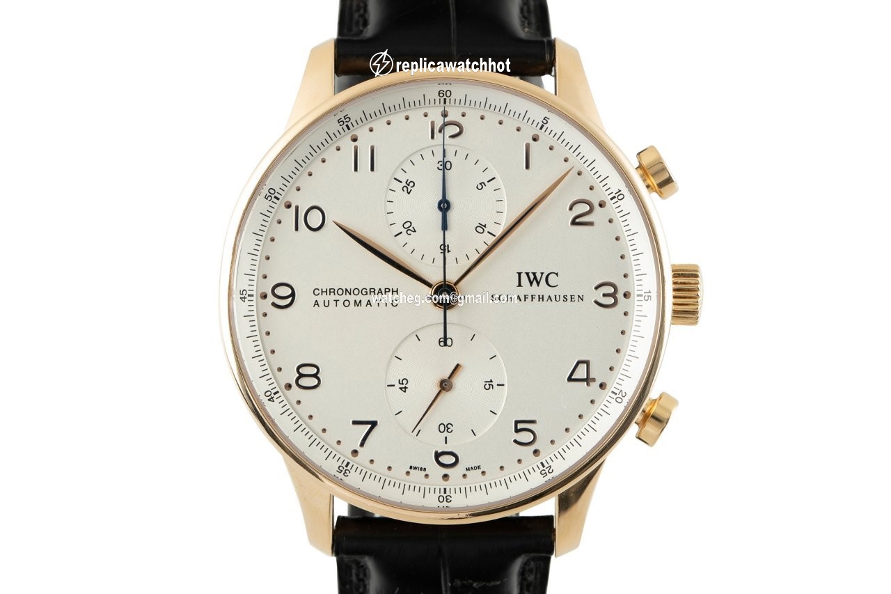 IWC Portuguese Chronograph Mens watch Unisex Automatic Red gold IW3714-02