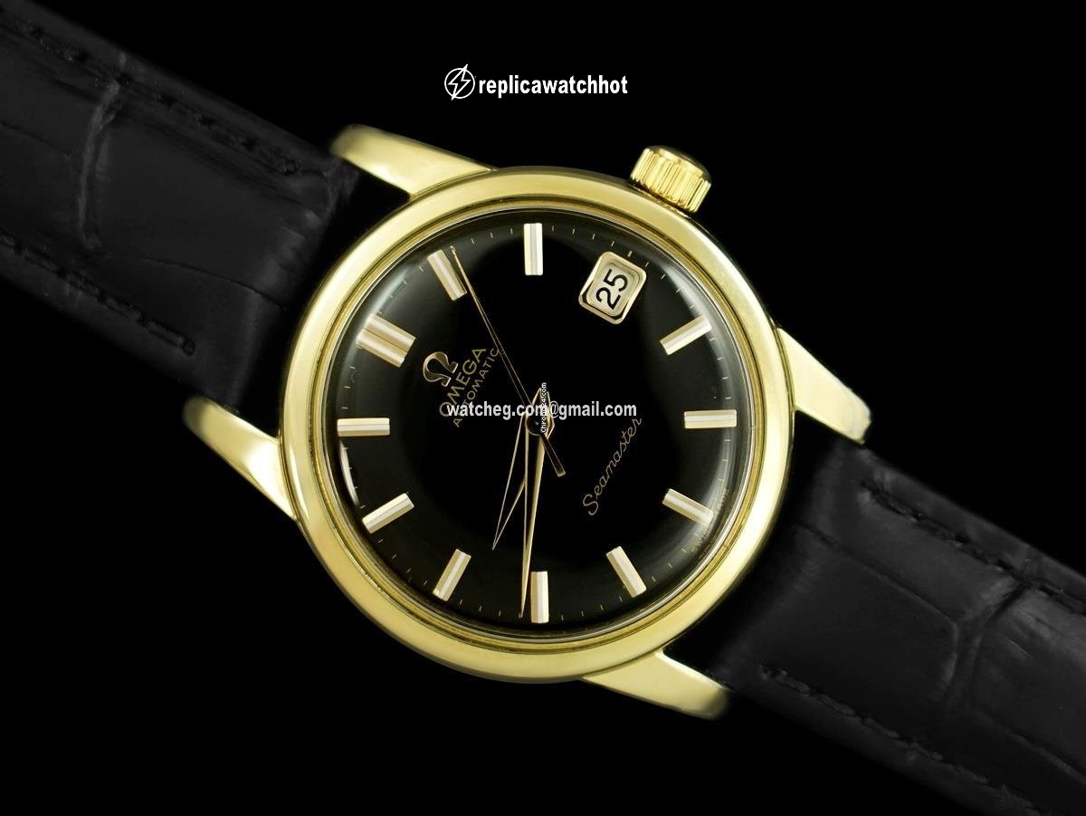Omega Seamaster Mens watch Unisex Manual winding Gold Steel 8264