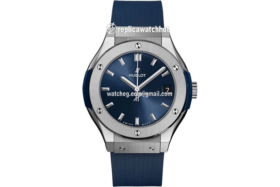 Hublot Classic Fusion Blue Mens watch Unisex Automatic Titanium 581.NX.7170.RX