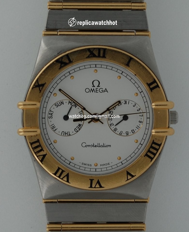 Omega Constellation Day-Date Mens watch Unisex Quartz Gold Steel 396.1069
