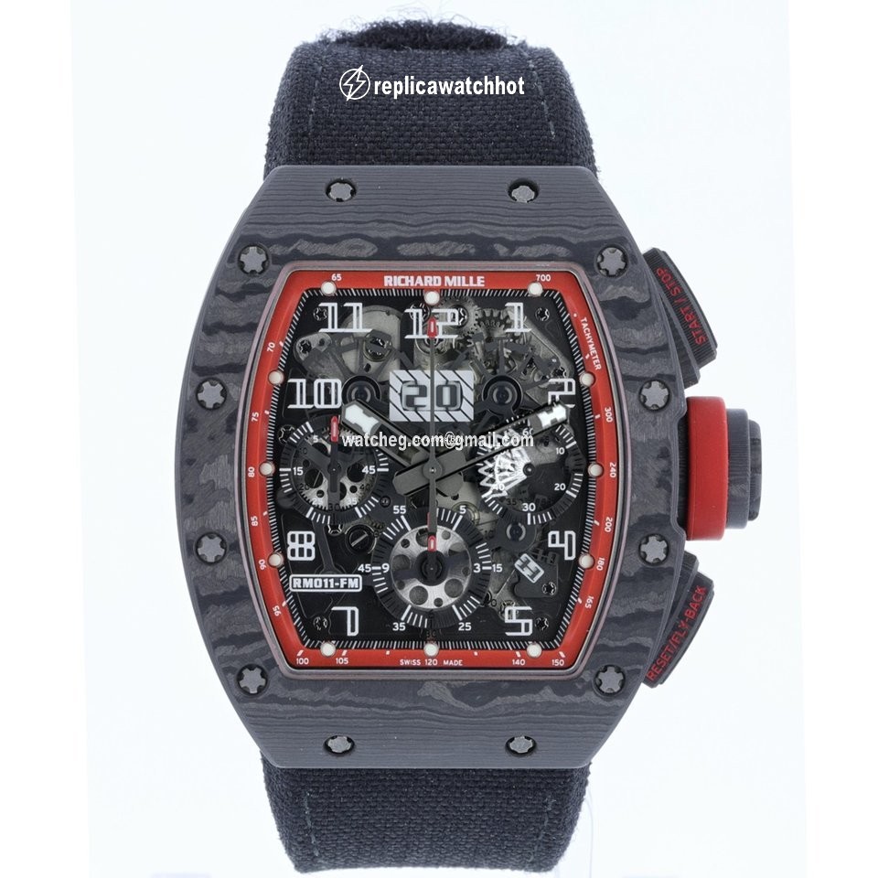 Richard Mille RM 011 Mens watch Unisex Automatic Carbon RM011 AO CA