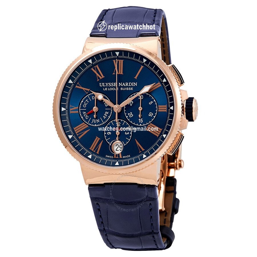Ulysse Nardin Marine Chronograph Mens watch Unisex Automatic Rose gold 1532-150
