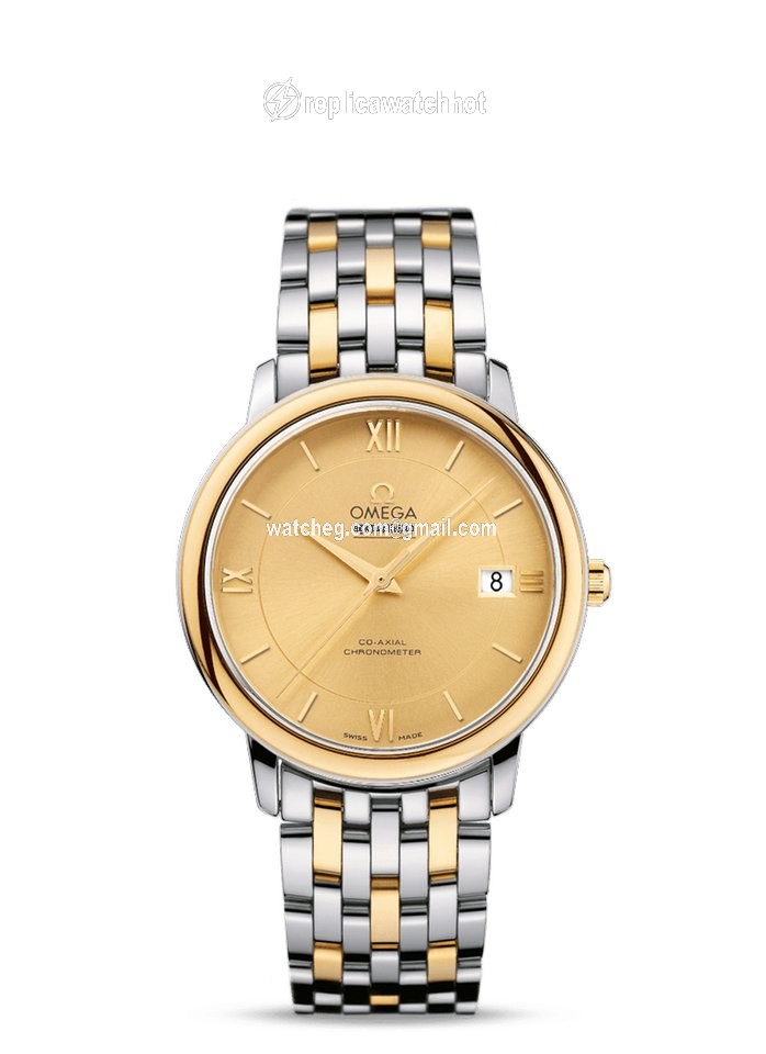 Omega De Ville Prestige Mens watch Unisex Automatic Gold Steel 424.20.37.20.08.001