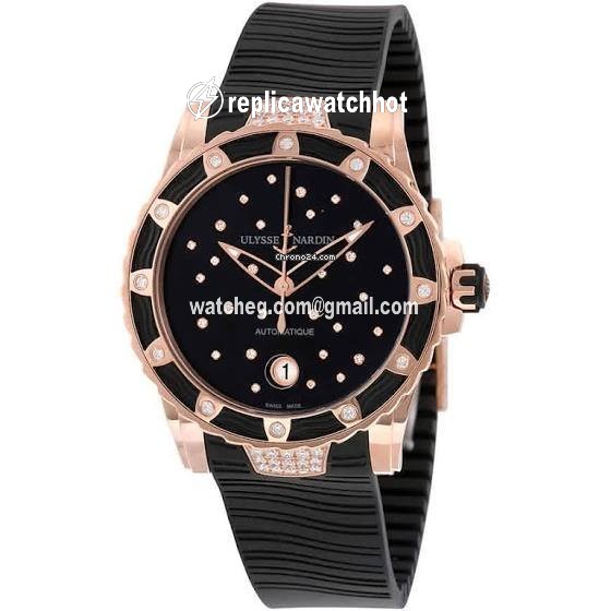 Ulysse Nardin Lady Diver Starry Night Mens watch Unisex Automatic Rose gold 8156-180