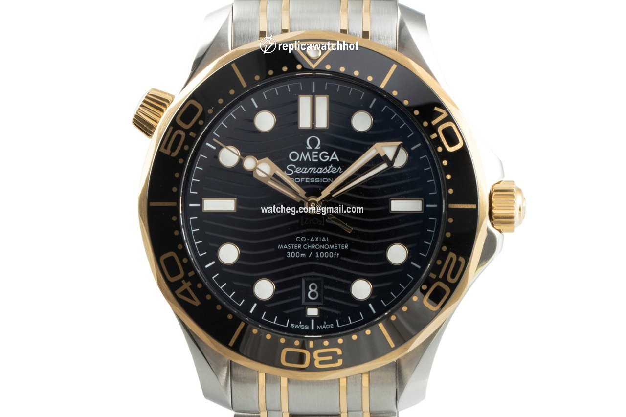 Omega Seamaster Diver 300 M Mens watch Unisex Automatic Gold Steel 210.22.42.20.01.001