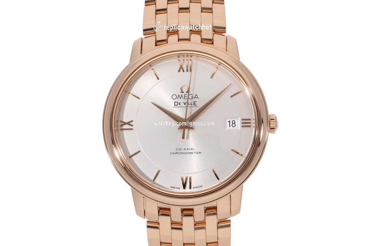Omega De Ville Prestige Mens watch Unisex Automatic Red gold 424.50.37.20.02.001