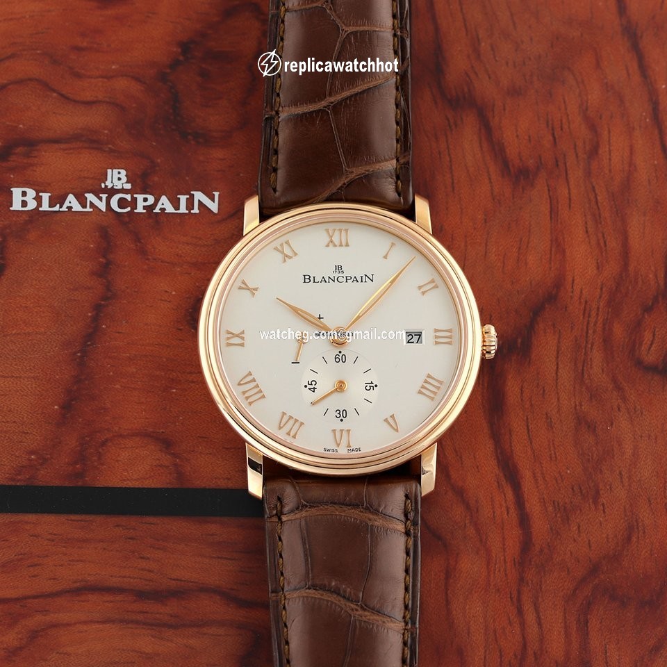 Blancpain Villeret Ultra-Slim Mens watch Unisex Manual winding Rose gold 6606-3642-55b