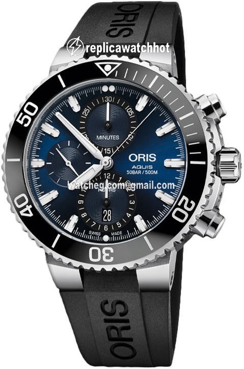 Oris Aquis Chronograph Mens watch Unisex Automatic Steel 01 774 7743 4155-07 4 24 64EB