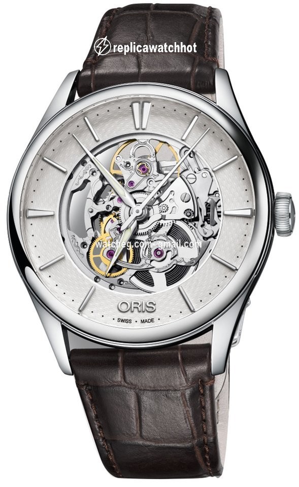 Oris Artelier Skeleton Mens watch Unisex Automatic Steel 01 734 7721 4051-07 5 21 65FC