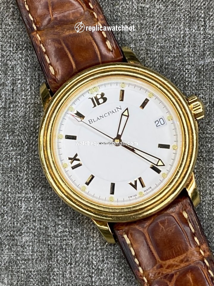 Blancpain Leman Ultra Slim Mens watch Unisex Automatic Yellow gold 2100-1418-53