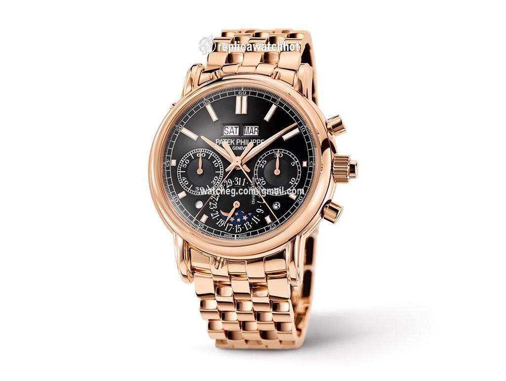 Patek Philippe Perpetual Calendar Chronograph Mens watch Unisex Manual winding Rose gold 5204 1R-001