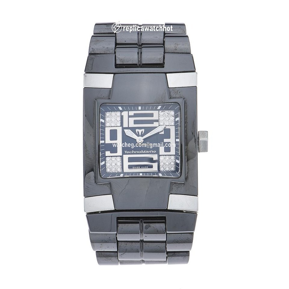Technomarine Mens watch Unisex Quartz SQUARE CERAMIQUE