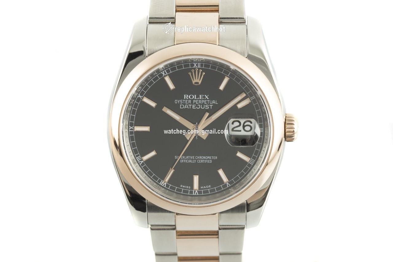 Rolex Datejust 36 Mens watch Unisex Gold Steel Automatic 116201