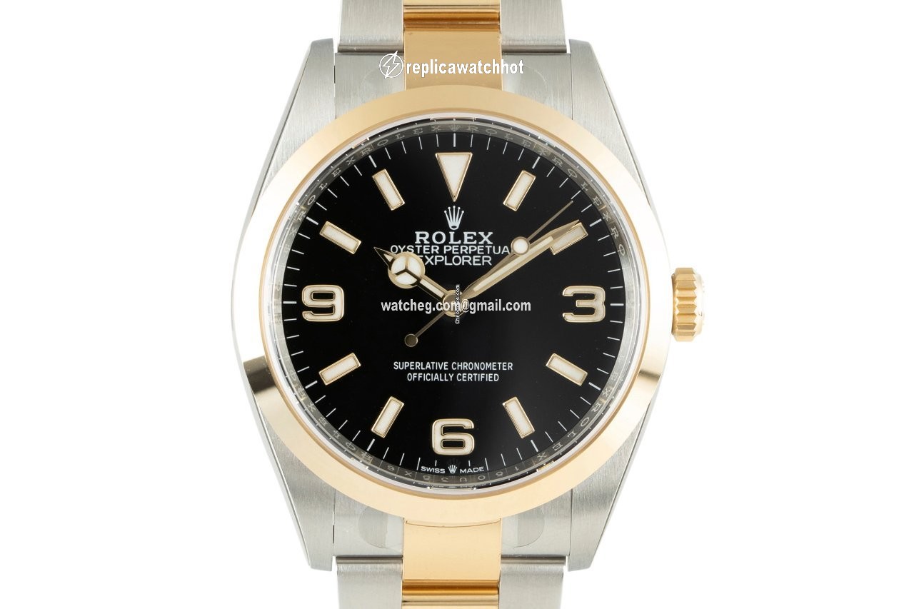 Rolex Explorer Mens watch Unisex Gold Steel Automatic 124273